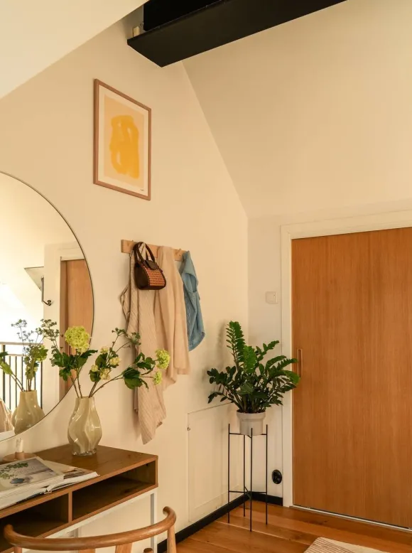 bureau dans chambre appartement en duplex décoration scandinave