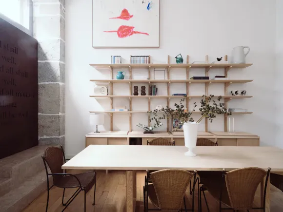 dining room natural decor period apartment in Lisbon
