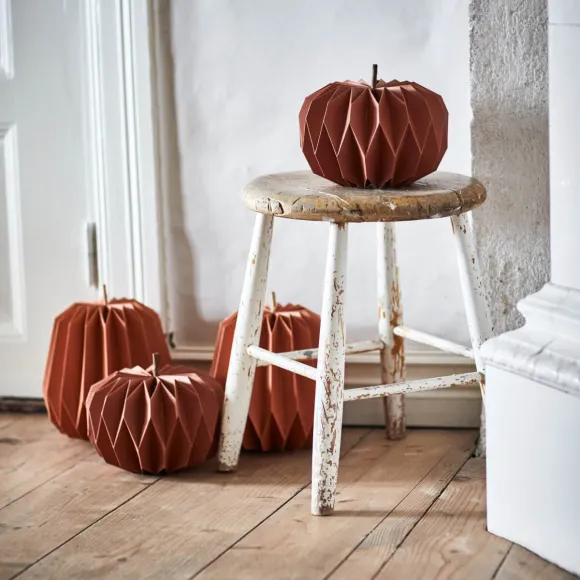 décoration orange origami citrouille